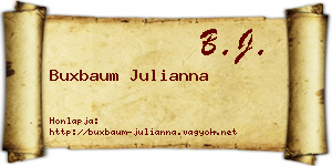 Buxbaum Julianna névjegykártya